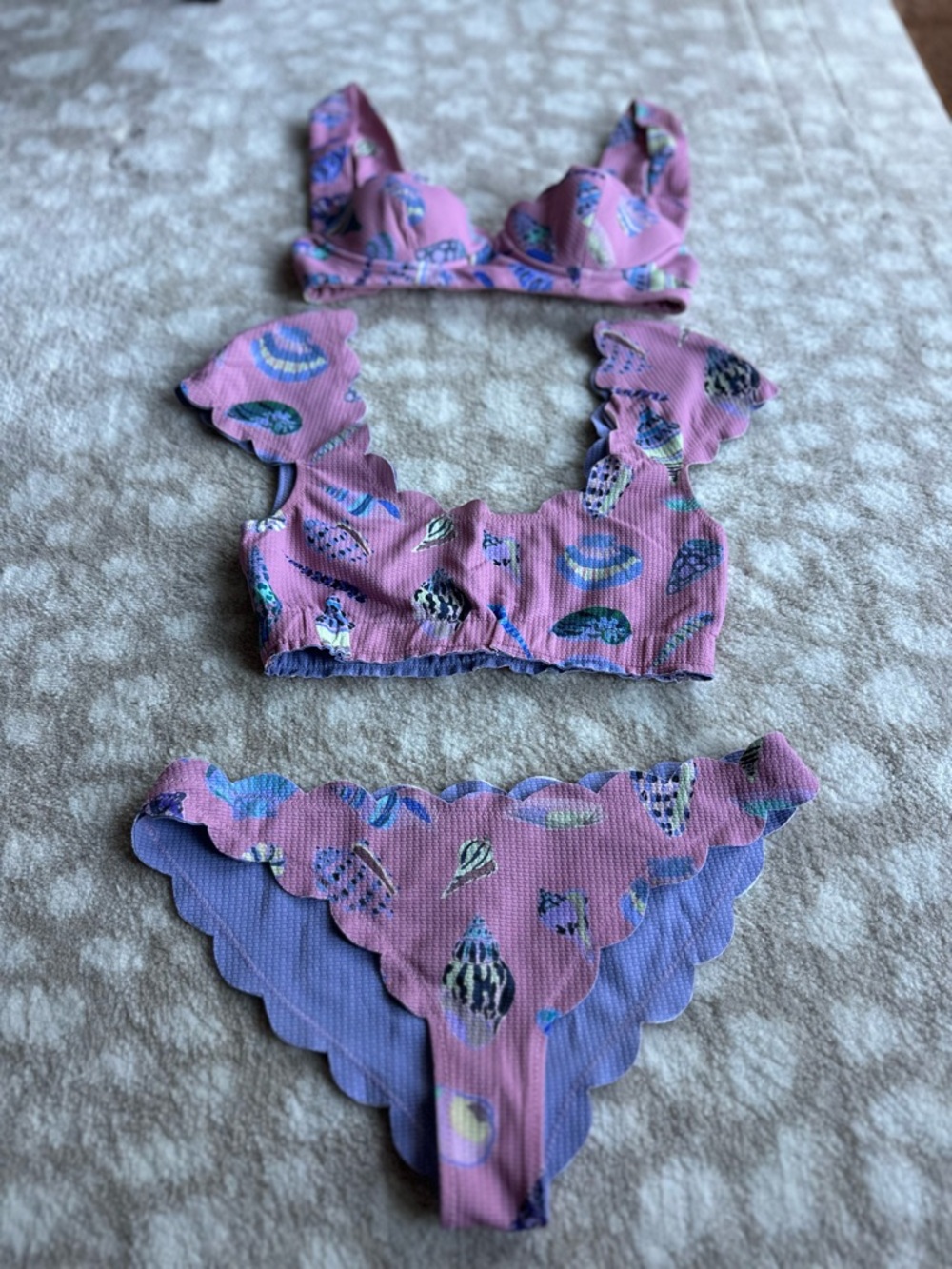 Marysia Dawn Shell Print Bikini Swim Lot sz. XS